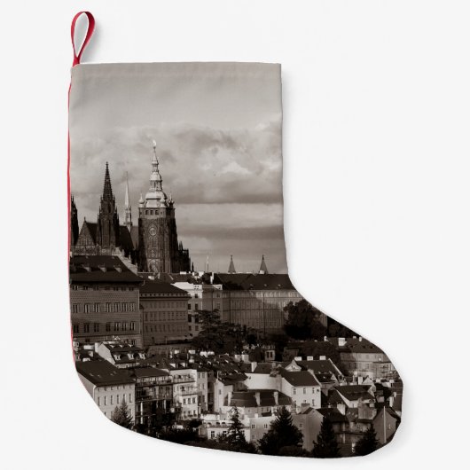 Prague Castle met Saint-Vituskathedraal in het Tsj Kleine Kerstsok (Voorkant)