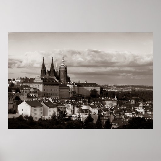 Prague Castle met Saint-Vituskathedraal in het Tsj Poster (Voorkant)