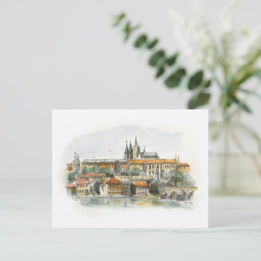 Prague Castle-postkaart Briefkaart (Staand voorkant)