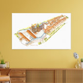 Prague Castle. Praag Tsjechië Canvas Afdruk (Insitu (Woonkamer))
