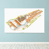 Prague Castle. Praag Tsjechië Canvas Afdruk (Insitu (Houten vloer))