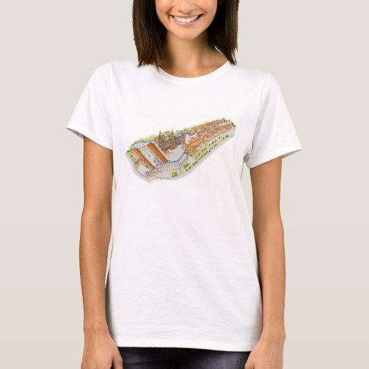 Prague Castle. Praag Tsjechië T-shirt (Voorkant)