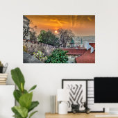 Prague Castle Stairs Morning Poster (Thuiskantoor)