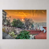 Prague Castle Stairs Morning Poster (Voorkant)
