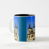 Prague Castle Tweekleurige Koffiemok (Voorkant links)