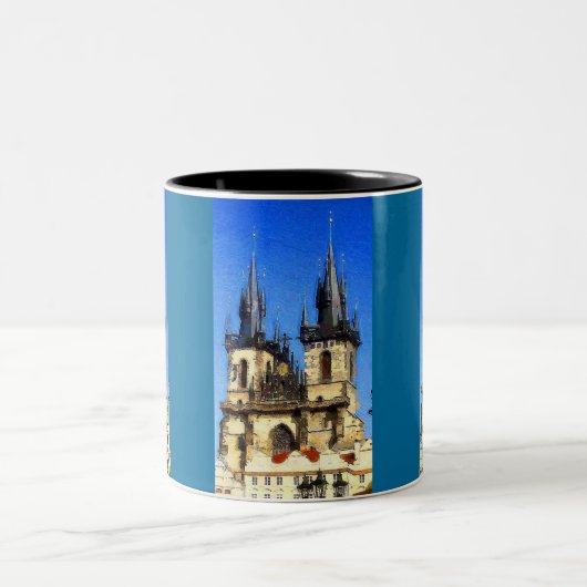 Prague Castle Tweekleurige Koffiemok (Center)