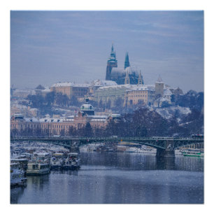 Prague Castle Winter Wonderland Perfect Poster