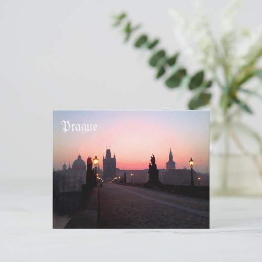Prague Charles Bridge Briefkaart (Staand voorkant)