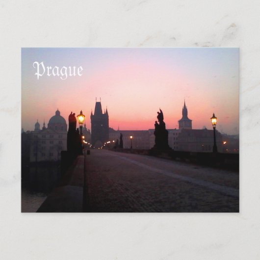 Prague Charles Bridge Briefkaart (Voorkant)