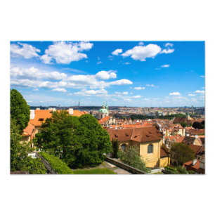 Prague Cityscape Foto Afdruk
