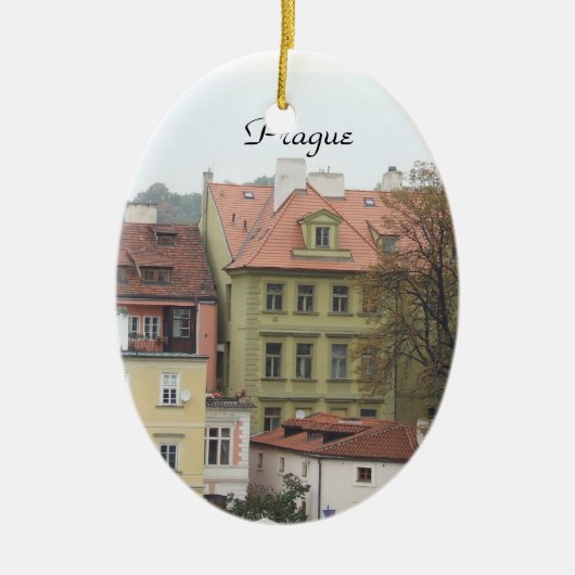 Prague Colorful Buildings Czech Ornament (Voorkant)