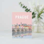 Prague Colorful Riverside View Briefkaart (Staand voorkant)