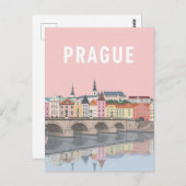 Prague Colorful Riverside View Briefkaart (Voorkant / Achterkant)