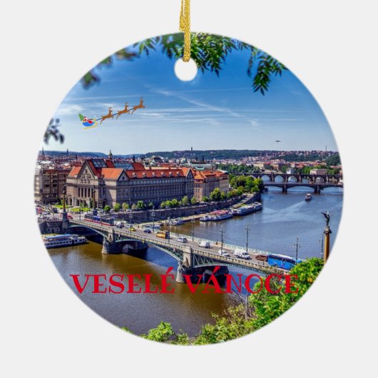 Prague Czech Republic Ornament (Achterkant)