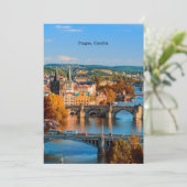Prague Czechia Bridges Kaart (Staand voorkant)