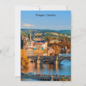 Prague Czechia Bridges Kaart (Achterkant)