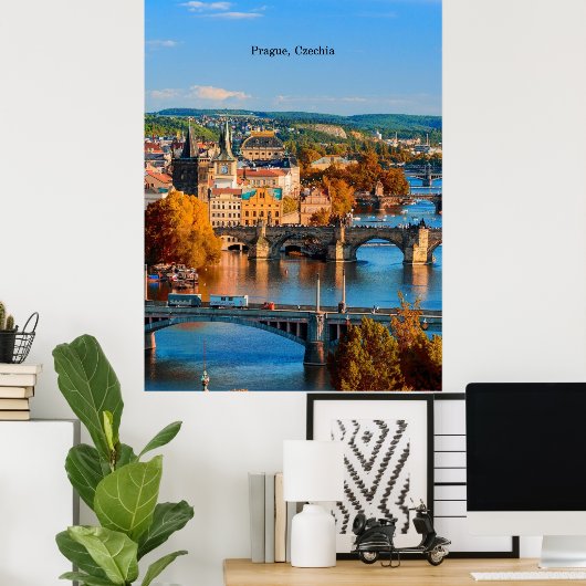 Prague Czechia Bridges Poster (Thuiskantoor)