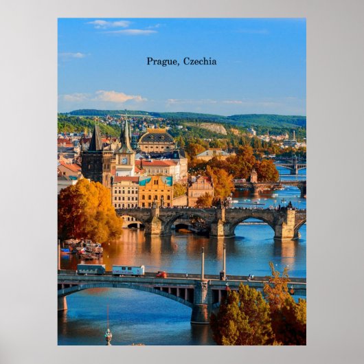 Prague Czechia Bridges Poster (Voorkant)