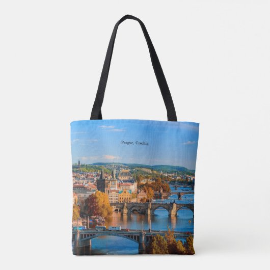 Prague Czechia Bridges Tote Bag (Achterkant)