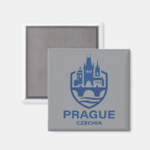 Prague Czechia Europe Magneet (Voorkant / Achterkant)