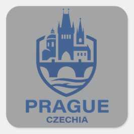 Prague Czechia Europe Vierkante Sticker