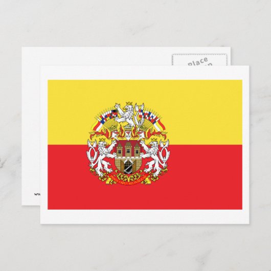 Prague Flag Briefkaart (Voorkant / Achterkant)