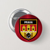 Prague Flag Ronde Button 5,7 Cm (Voorkant /achterkant)