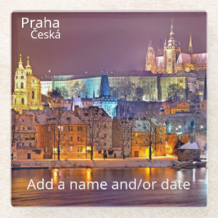 Prague Glass Cosster Glazen Onderzetter