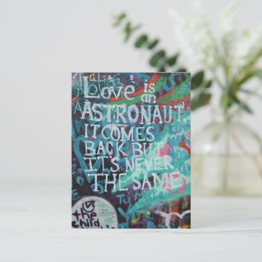 Prague Graffiti Briefkaart (Staand voorkant)