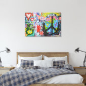 Prague Graffiti Canvas Afdruk (Insitu (Slaapkamer))