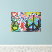 Prague Graffiti Canvas Afdruk (Insitu (Houten vloer))