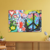 Prague Graffiti Canvas Afdruk (Insitu (Woonkamer))