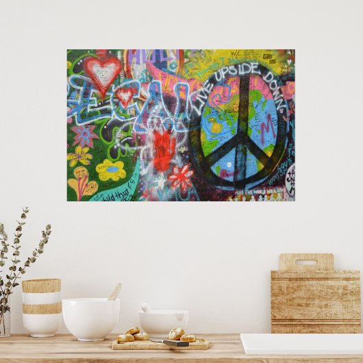 Prague Graffiti Poster (Keuken)