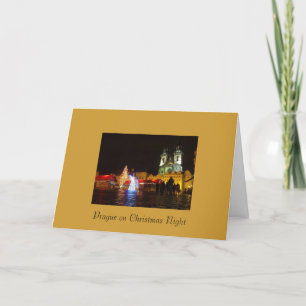 Prague-kerstkaart Feestdagen Kaart