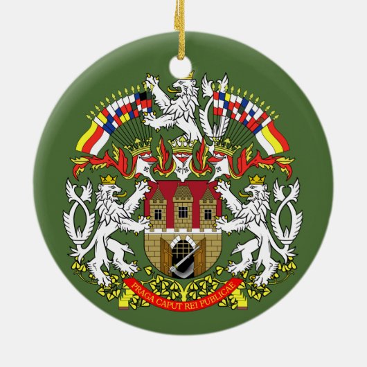 Prague Kerstmis Keramisch Ornament (Achterkant)