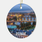 Prague kerstversiering keramisch ornament (Links)