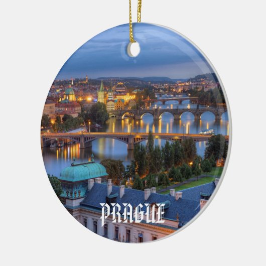 Prague kerstversiering keramisch ornament (Links)