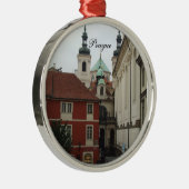 Prague kerstversiering metalen ornament (Rechts)