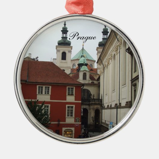 Prague kerstversiering metalen ornament (Voorkant)