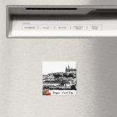 Prague Magnet, Charles Bridge / Prague Castle Magneet (Insitu (Vaatwasser))