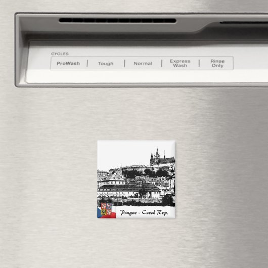 Prague Magnet, Charles Bridge / Prague Castle Magneet (Insitu (Vaatwasser))