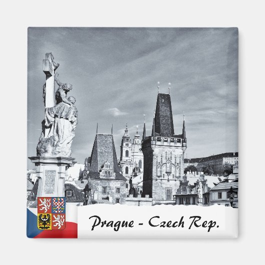 Prague Magnet, Charles Bridge, Towers Magneet (Voorkant)