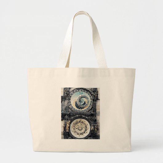 Prague Orloj Grote Tote Bag (Voorkant)