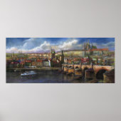 Prague Panorama Charles Bridge Prague Castle Poster (Voorkant)
