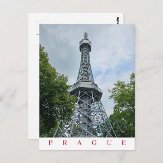 Prague Petrin toren uitzicht ansichtkaart Briefkaart (Voorkant / Achterkant)