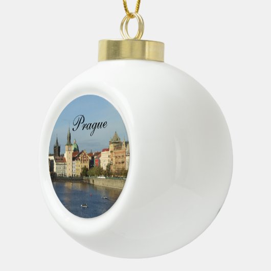 Prague Photo Bulb Orament Keramische Bal Ornament (Rechts)