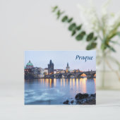 Prague River Twilight uitzicht souvenir foto Briefkaart (Staand voorkant)