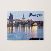 Prague River Twilight uitzicht souvenir foto Legpuzzel (Horizontaal)