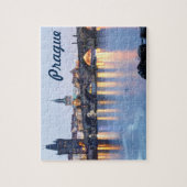 Prague River Twilight uitzicht souvenir foto Legpuzzel (Verticaal)