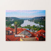 Prague Rooftops, Vltava rivier van Vyšehrad /Tsjec Legpuzzel (Horizontaal)
